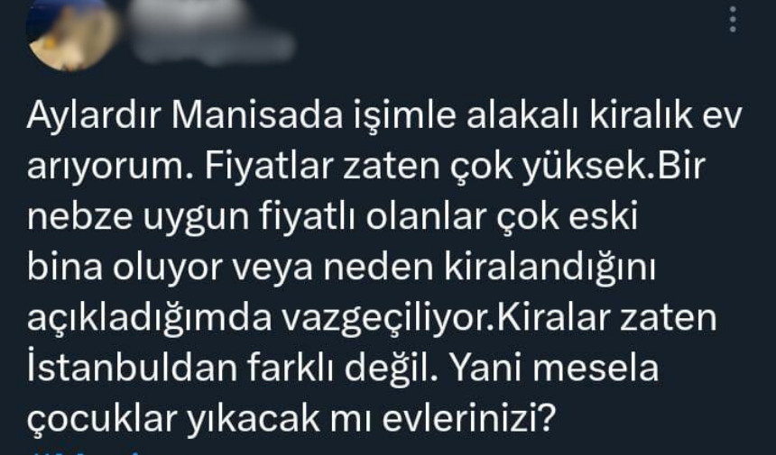 Manisa’da Konut Krizi Artıyor ‘’Manisa’nın İstanbul’dan Farkı Yok’’