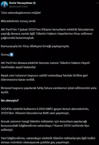 Chp’li Vekilden Elektrik Faturası Zammı Çıkışı “Faiziyle Birlikte Iade Kararı Verildi” (2)