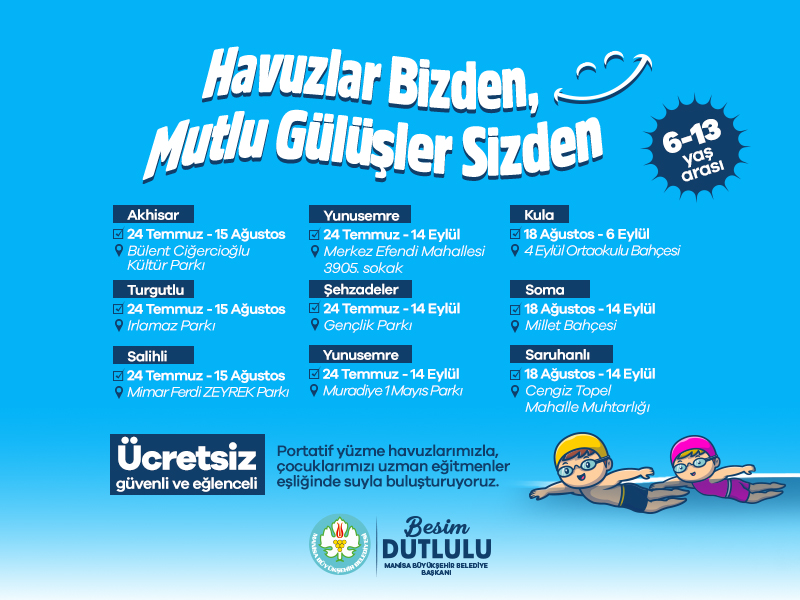 Büyükşehir’in Havuzları Çocuklarla Buluşuyor (1)
