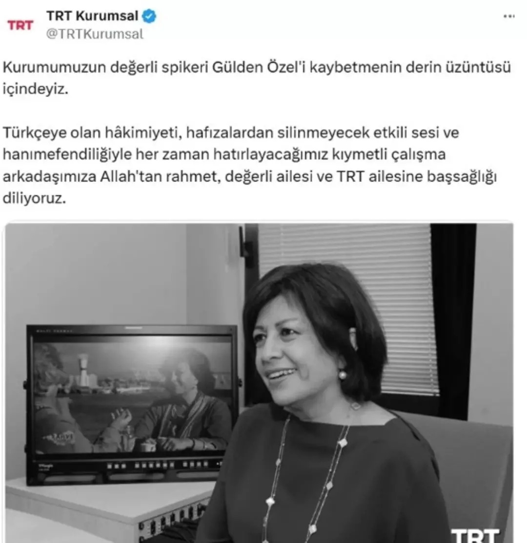 Trt Ekranlarının Ve Radyonun Unutulmaz Isimlerinden, Duayen Spiker Gülden Özel (1)