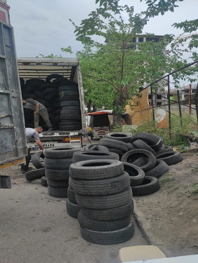 Manisa’da çevre dostu hareket: 86,5 ton lastik geri dönüştürüldü