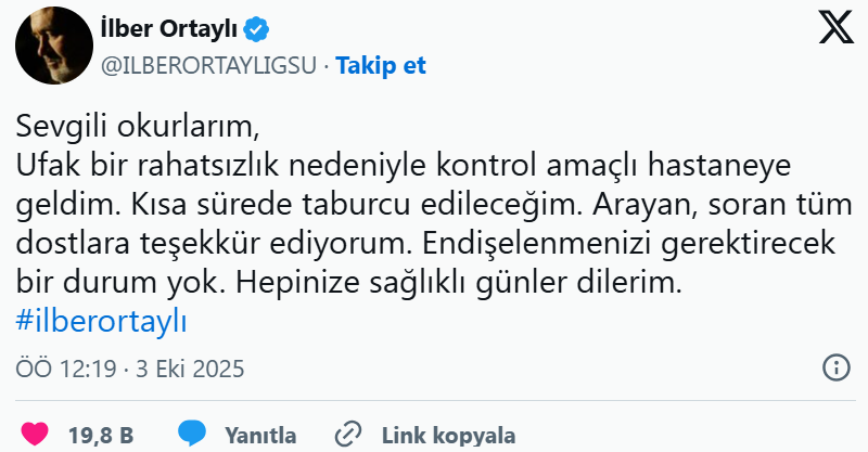 İlber Ortaylı kalp krizi mi geçirdi? İddialara cevap geldi