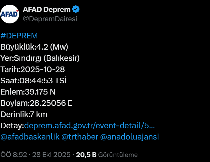 Balıkesir beşik gibi sallanıyor: Sabah yeni bir deprem daha!
