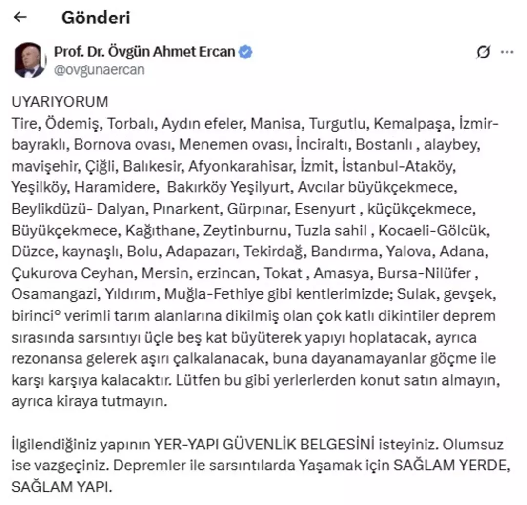 Uzman isim “buralardan ev almayın” dedi, Manisa’yı da listeye dahil etti!