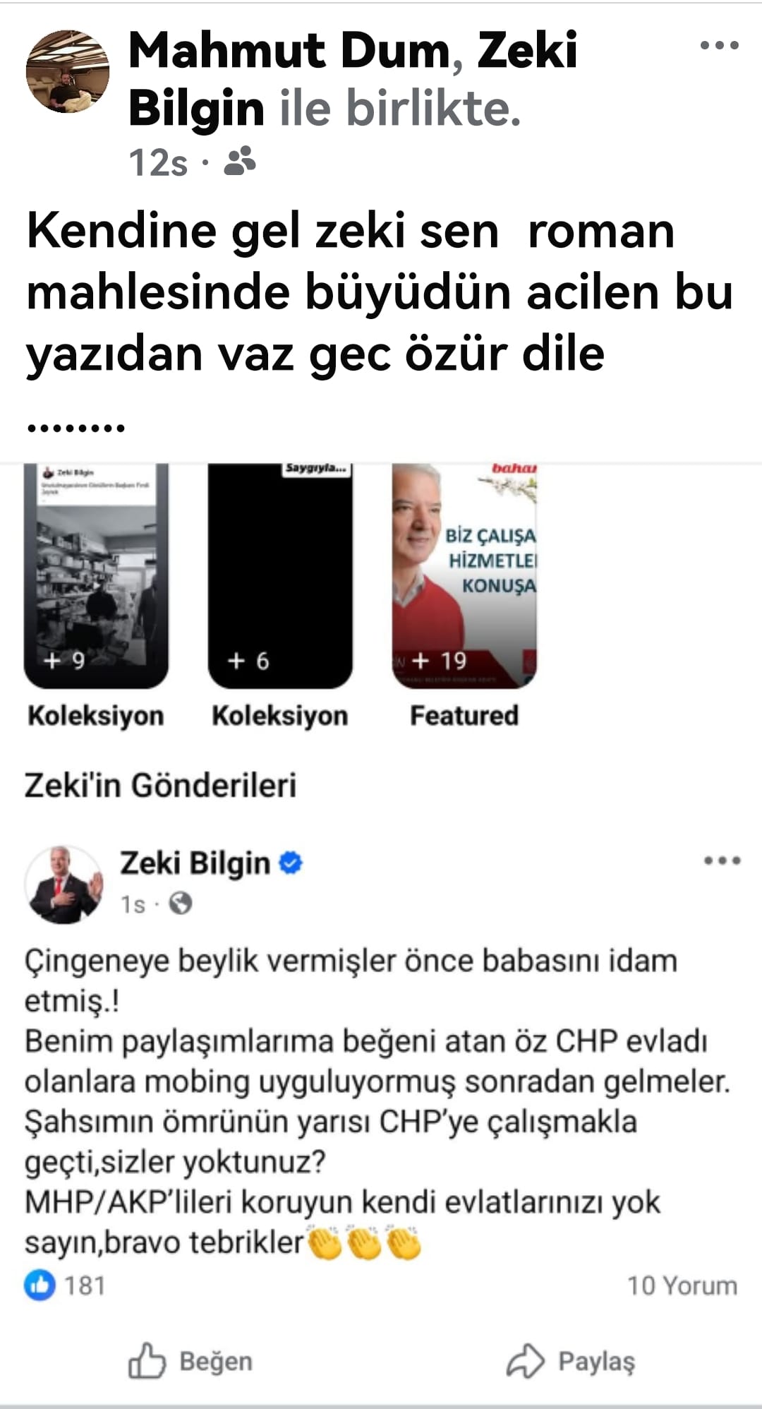 Zeki Bilgin'den romanların tepkisini çeken o paylaşıma yanıt!