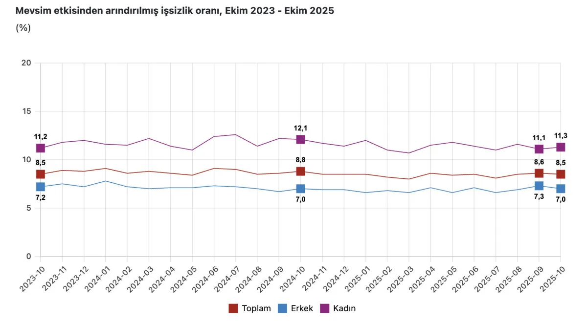 TÜİK verileri açıkladı Ekim ayının işsizlik oranı belli oldu!