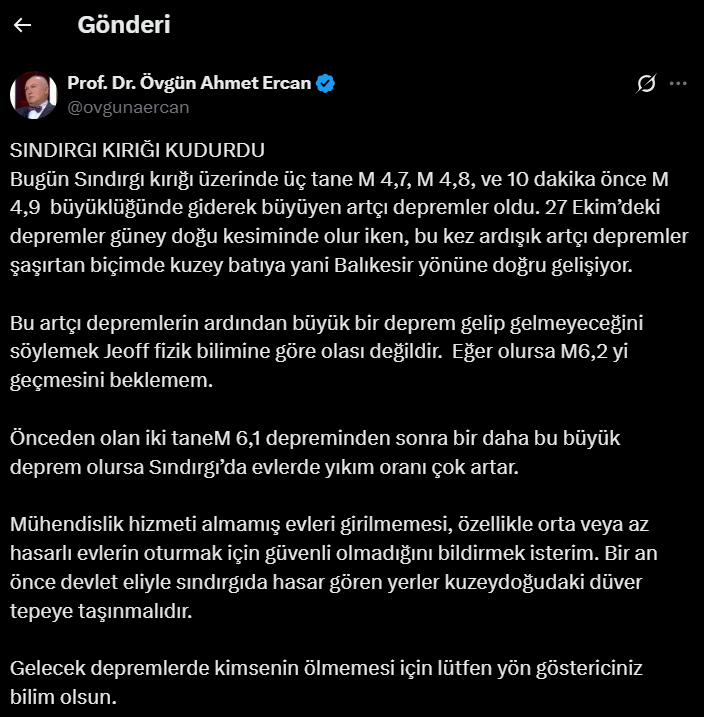 Balıkesir yeniden sallandı: Uzman isimden artçı uyarısı!