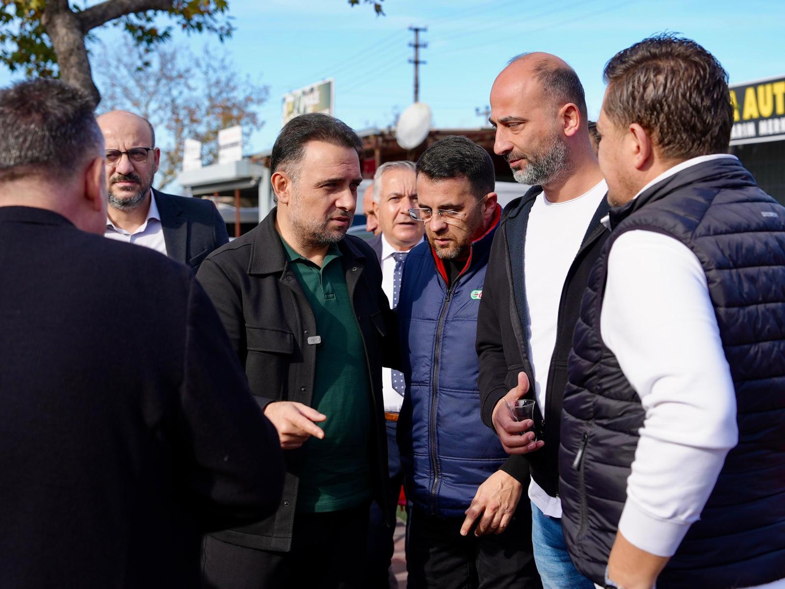 Murat Baybatur, Manisa Küçük Sanayi Sitesi esnafıyla buluştu