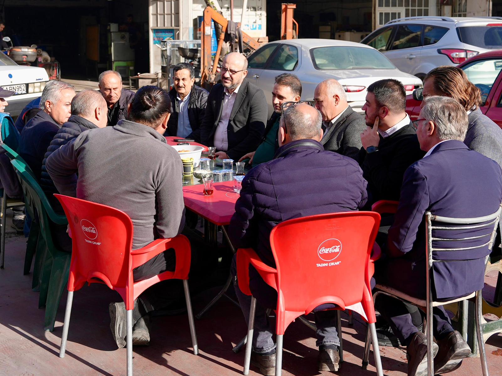 Murat Baybatur, Manisa Küçük Sanayi Sitesi esnafıyla buluştu