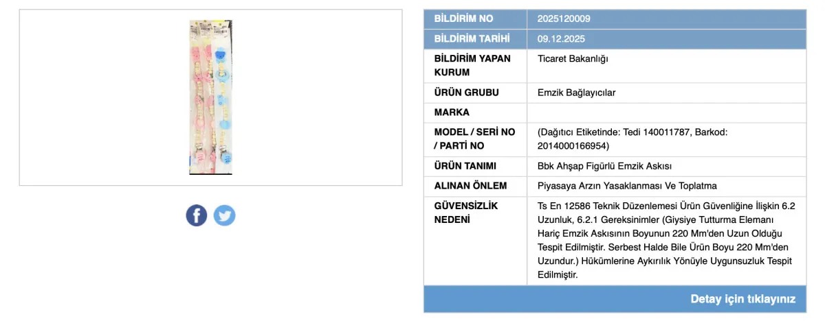 Bakanlık alarm verdi: O bebek ürünü için acil toplatma kararı