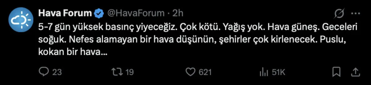 Uzmanlardan 7 günlük uyarı: Yüksek basınç kapıda