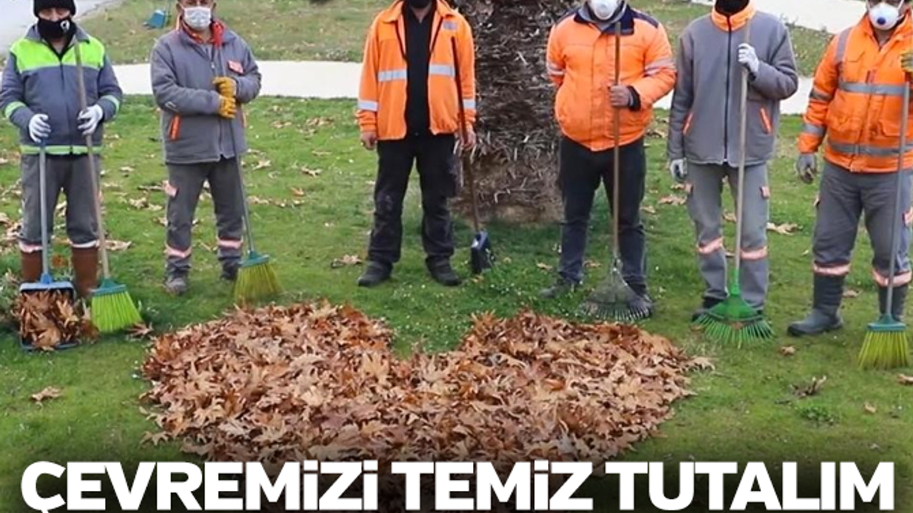 Alaşehir'de belediye işçilerinden kalpli mesaj