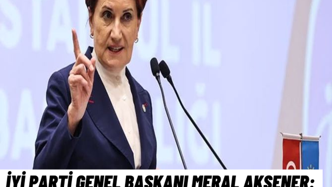 İYİ Parti Genel Başkanı Meral Akşener: 'Sosyal devlet ölmüş'