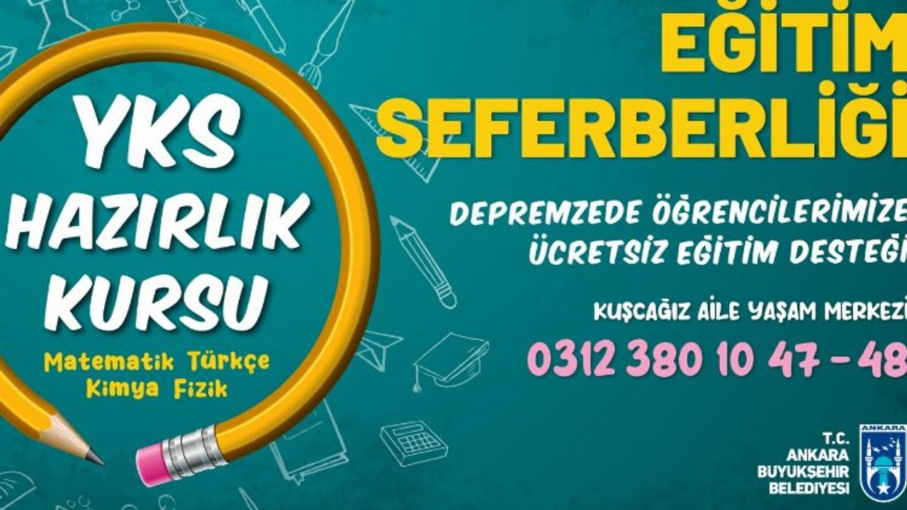 Ankara Büyükşehir'den depremzedelere eğitim atağı