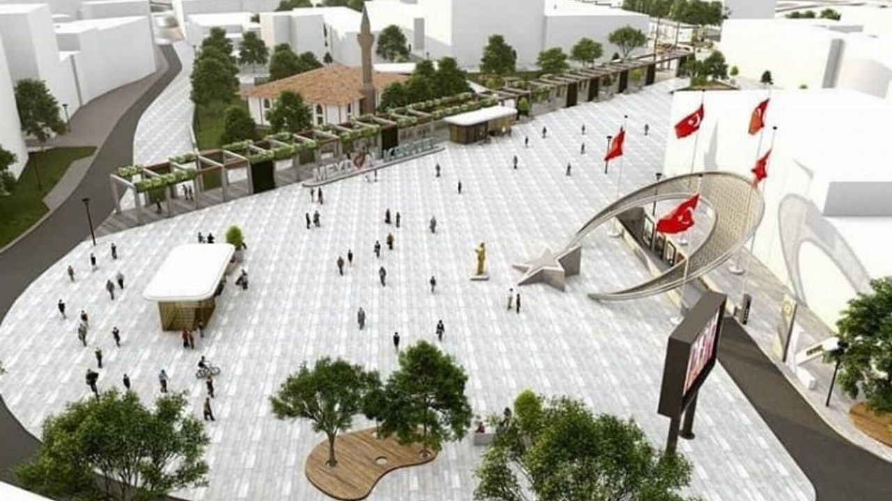Bursa Kestel'in 'Meydan'ına son dokunuşlar