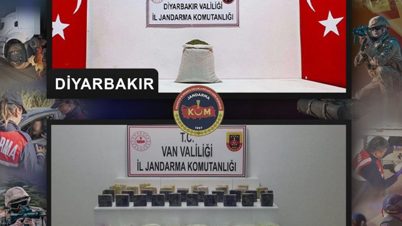 Diyarbakır ve Van'da 47 kilogram uyuşturucu ele geçirildi