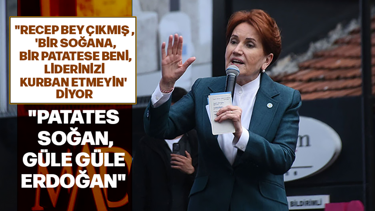 Meral Akşener: “Patates Soğan, Güle Güle Erdoğan”