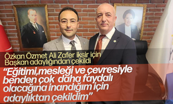 İYİ Parti İl Başkan adaylarından Özkan Özmet Ali Zafer İksir'in başkan olması için adaylıktan çekildi