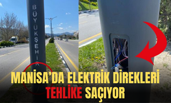 Manisa Büyükşehir Belediyesinin yaptığı aydınlatma direkleri tehlike saçıyor!