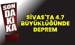 Sivas'ta 4.7 büyüklüğünde deprem