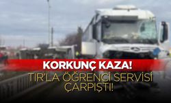 Balıkesir'de okul servisi, TIR'la çarpıştı