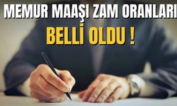 Memur maaşı  zam oranları belli oldu !