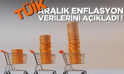 TÜİK Aralık enflasyon verilerini açıkladı !