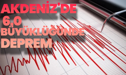 Akdeniz'de 6.0 Büyüklüğünde Korkutan Deprem