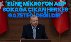 Cumhurbaşkanı Erdoğan: "Eline Mikrofon Alıp Sokağa Çıkan Herkes Gazeteci Değildir"