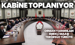 Kabine toplanıyor: Gündemde orman yangınları, emekli maaşı ve terörsüz Türkiye hedefi var