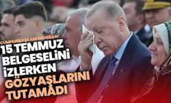 Cumhurbaşkanı Erdoğan, 15 Temmuz belgeselini izlerken gözyaşlarını tutamadı