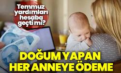 Doğum yapan her anneye ödeme: Temmuz yardımları hesaba geçti mi?