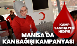 Manisa’da kan bağışı kampanyası:Kamp sandalyesi hediye