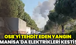 OSB'yi tehdit eden yangın Manisa'da elektrikleri kesti!