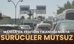 Manisa’da trafiğin tıkandığı nokta