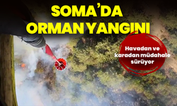 Soma’da orman yangını: Havadan ve karadan müdahale sürüyor