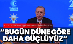 Cumhurbaşkanı Erdoğan: “Bugün düne göre daha güçlüyüz”
