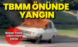TBMM önünde "Beyaz Toros" yangını!