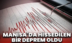SON DAKİKA:Manisa’da hissedilen bir deprem oldu