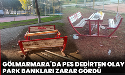 Gölmarmara’da parklardaki banklar tahrip edildi: Belediyeden sert tepki