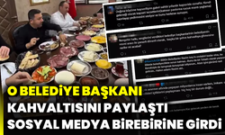 O belediye başkanı kahvaltısını paylaştı sosyal medya birebirine girdi
