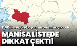 TÜİK illere göre boşanma oranını açıkladı: Manisa listede dikkat çekti!