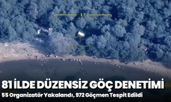 81 İlde Düzensiz Göç Denetimi: 55 Organizatör Yakalandı, 972 Göçmen Tespit Edildi