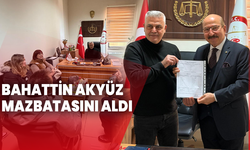 Bahattin Akyüz mazbatasını aldı