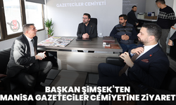 Başkan Şimşek’ten Manisa Gazeteciler Cemiyetine Ziyaret