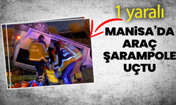 Manisa’da araç şarampole uçtu: 1 yaralı
