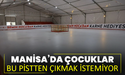 Manisa’da çocuklar bu pistten çıkmak istemiyor