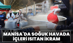 Manisa’da soğuk havada içleri ısıtan ikram