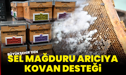Büyükşehir’den Sel Mağduru Arıcıya Kovan Desteği