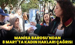 Manisa Barosu’ndan 8 Mart’ta Kadın Hakları Çağrısı